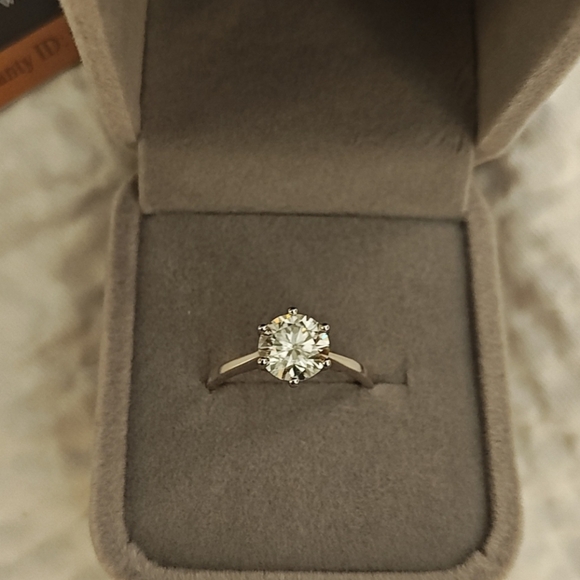 Certified 3ct Moissanite Diamond Ring